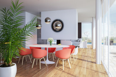 Example of a trendy dining room design in Other