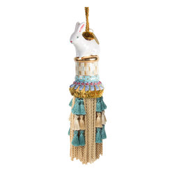 Rabbit Tassel - Parchment Check | MacKenzie-Childs - Home Decor