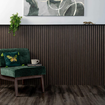 3D Acoustic Slat Smoked Oak Wood Wall Panel - SoundPanel