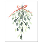 DDCG - Watercolor Mistletoe Canvas Wall Art, Unframed, 8"x10" - Spread holiday cheer this Christmas season by transforming your home into a festive wonderland with spirited designs. This Watercolor Mistletoe Canvas Print Wall Art makes decorating for the holidays and cultivating your Christmas style easy. With durable construction and finished backing, our Christmas wall art creates the best Christmas decorations because each piece is printed individually on professional grade tightly woven canvas and built ready to hang. The result is a very merry home your holiday guests will love.
