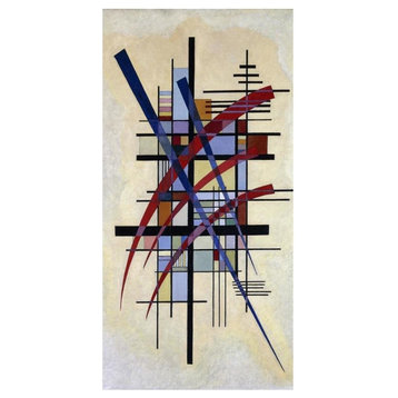 "Zeichen mit Begleitung" Digital Paper Print by Wassily Kandinsky, 20"x38"
