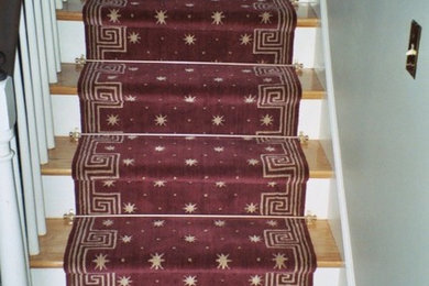 Stair Runner Installations Featuring Straight Stair Cases