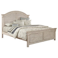 Emma Mason Signature Skyway Queen Arched Panel Bed, Crackled White AMW0041