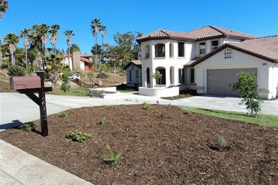 Inspiration for a mediterranean exterior home remodel in San Luis Obispo