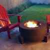 Cor-Ten Steel Round Fire Pit, 30"x18", Natural Gas