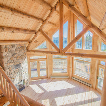 Log Home In Limington, Maine