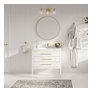 White With Brass Trim