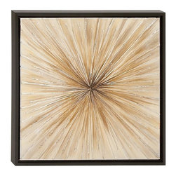 24 in. x 24 in. Modern Abstract Radial Pattern Wall Art - Paintings