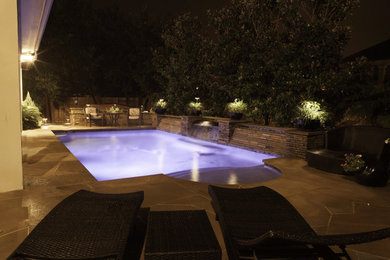 Photo of a mediterranean pool in Austin.