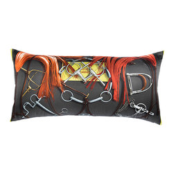 "Projets Carres" Herm&egrave;s Silk Scarf Pillow - Decorative Pillows