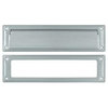 13.13 in. Solid Brass Mail Slot w Interior Frame (Brushed Chrome)