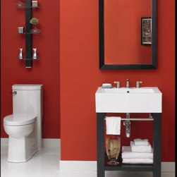 Decolav Infusion Vanity, Shelving and Mirror Set - Bathroom Vanities And Sink Consoles