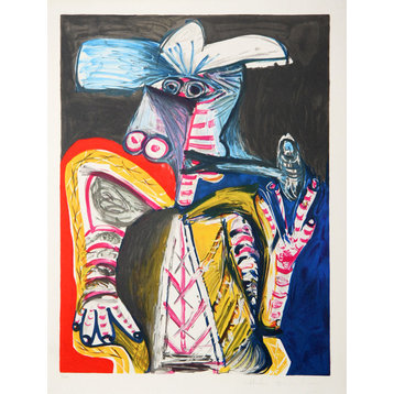 Pablo Picasso, Personnage a la Pipe, 16-E, Lithograph