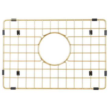 Sink Protector Matte Gold 304 Stainless Steel, Sink Bottom Grid, 15.5x10.25