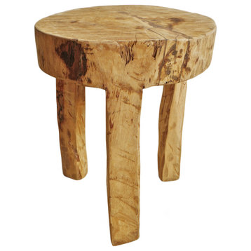 Rustic Naga Three Leg Wood Table 2