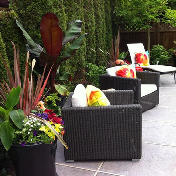 Poolside Patio and Containers