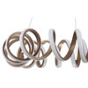 Cursive 24" Spiral Integrated LED Chandelier Ceiling Light,Coffee