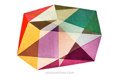'Prism Pastels' Vibrant Contemporary Rug