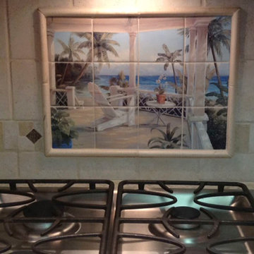 Backsplash Ideas - Tropical Porch Tile Mural