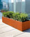 Modern Rustic Planter, Steel Construction With Raised Feet and Drain Holes