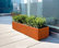 Modern Rustic Planter, Steel Construction With Raised Feet and Drain Holes