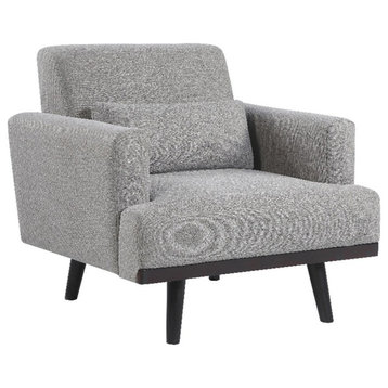 Coaster Blake Mid-Century Fabric Upholstered Turfed Chair in Gray