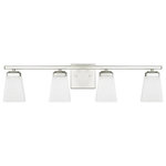 HomePlace - HomePlace 114441PN-334 Baxley - Four Light Bath Vanity - Warranty: 1 Year Room Recommendation: BBaxley Four Light Ba Brushed Nickel Soft UL: Suitable for damp locations Energy Star Qualified: n/a ADA Certified: n/a  *Number of Lights: 4-*Wattage:100w Incandescent bulb(s) *Bulb Included:No *Bulb Type:E26 Medium Base *Finish Type:Bronze