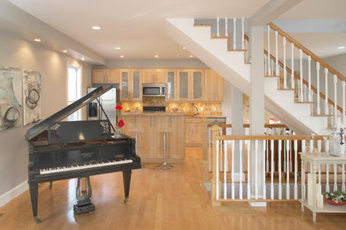 Example of a trendy staircase design in Boston