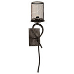 Dale Tiffany - Springdale Desi Wall Sconce - UL Approved/ Dry/ Hardwire/ 1 x 7.5W LED Bulb Included/ Our Desi LED Wall Sconce is a harmonious blend of textures that will be at home in any room in your home. The imaginative sconce features a generously sized cylindrical metal mesh shade'sitting atop a matching ruffled candle plate. Desi is hung from a textured metal rectangular backing plate and wall arm, which is curved to resemble wrought iron. The shade, base, baking plate and wall arm are all finished in deep antique bronze for an authentic vintage feel. Desi is equipped with our ingenious LED module, which is designed to provide approximately 50,000 hours of energy efficient lighting. A one of a kind fixture in an entryway or foyer, try displaying our Desi LED Wall Sconce in multiples in just about any room in your home for a truly fantastic look.