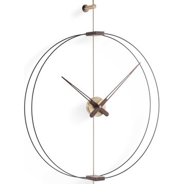 Nomon Mini Barcelona G Wall Clock Fiberglass/Walnut/Brass