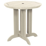 Sequioa - Sequoia 36" Round Counter Bistro Dining Table, Whitewash - Our unique, proprietary synthetic wood has been used extensively in world-famous, high-traffic environments since 2003.  A favorite wood-alternative for engineers at major theme parks, its realism and natural beauty means that it has seen use in projects ranging from custom furniture to fencing, flooring, wall covering and trash receptacles.