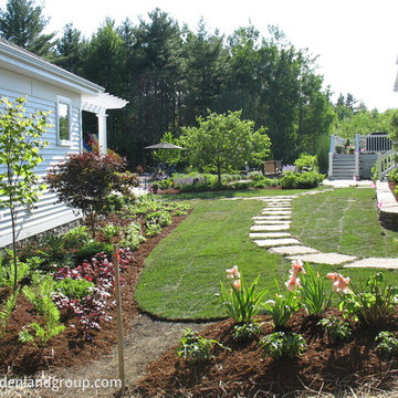 stepping stones through sod