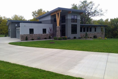 Contemporary exterior home idea in St Louis