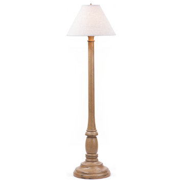 Brinton House Floor Lamp in Pearwood with Shade