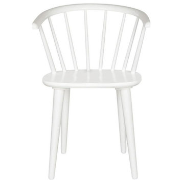 Charlese 18'' Curved Spindle Side Chair, Set of 2,  White
