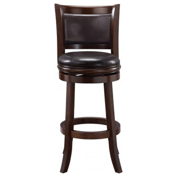 29" Augusta swivel stool [cappuccino with dark brown pu]