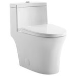 Swiss Madison - Bastille One-Piece Elongated Dual Flush Toilet 0.8/1.28 gpf - The Bastille one-piece toilet combines a tried and true shape with a softer swept design to deliver a wonderful look to any bathroom. The eco-friendly dual flush will save significant amounts of water annually. The strong flush function is very dependable offering a never-failing performance.