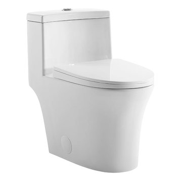Bastille One-Piece Elongated Dual Flush Toilet 0.8/1.28 gpf