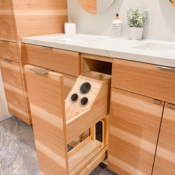 Powered Styling Drawer with Canisters