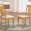 Avon Chair With Cushion Seat, Oak Finish, Set of 2