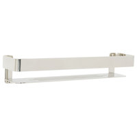 Rectangular Shower Shelf With Rail, Polished