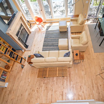 30. Contemporary Starter Home w/ Detached Garage on Infill Lot Two Level Walkout