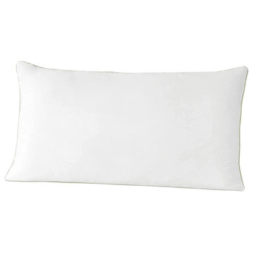 Yatas Bedding Bamboo 20" x 36" Cotton King Pillow in White Finish