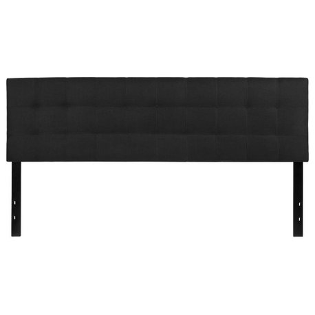 Flash Furniture Bedford King Fabric Panel Headboard in Black