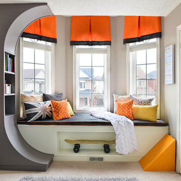 Funky and Bold Skateboard Themed Room Packed with Multipurpose Storage Features