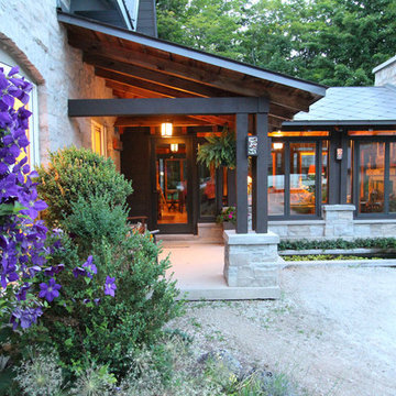 Post and Beam Porch with "Floating" Windows