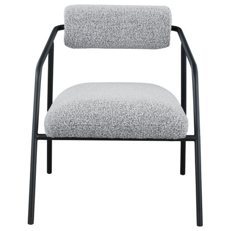 Carly Boucle Fabric Accent Chair, Grey