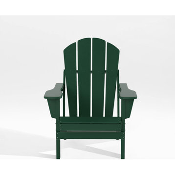 WestinTrends Outdoor Patio Folding Poly HDPE Adirondack Chair Seat, Dark Green