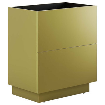 Modway Quantum 30" Modern Wood Bathroom Vanity Cabinet in Gold