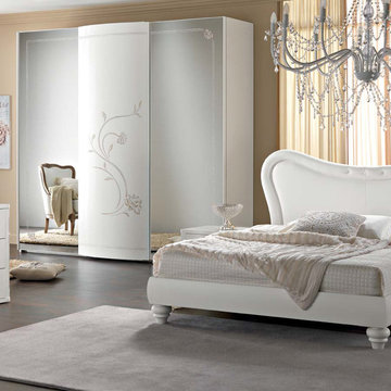 Neoclassical Bed / Bedroom Amalfi White by Spar - $2,025.00